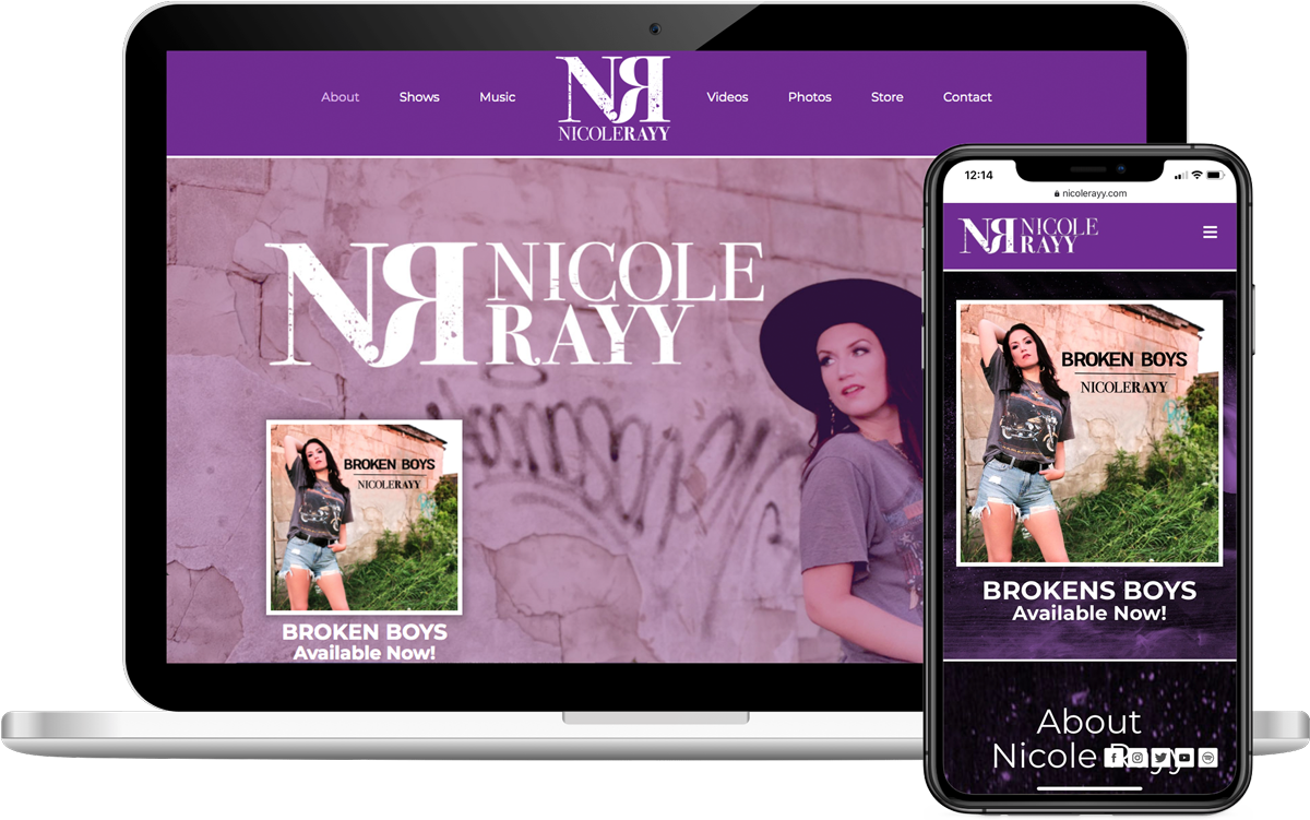 Nicole Rayy Responsive Website