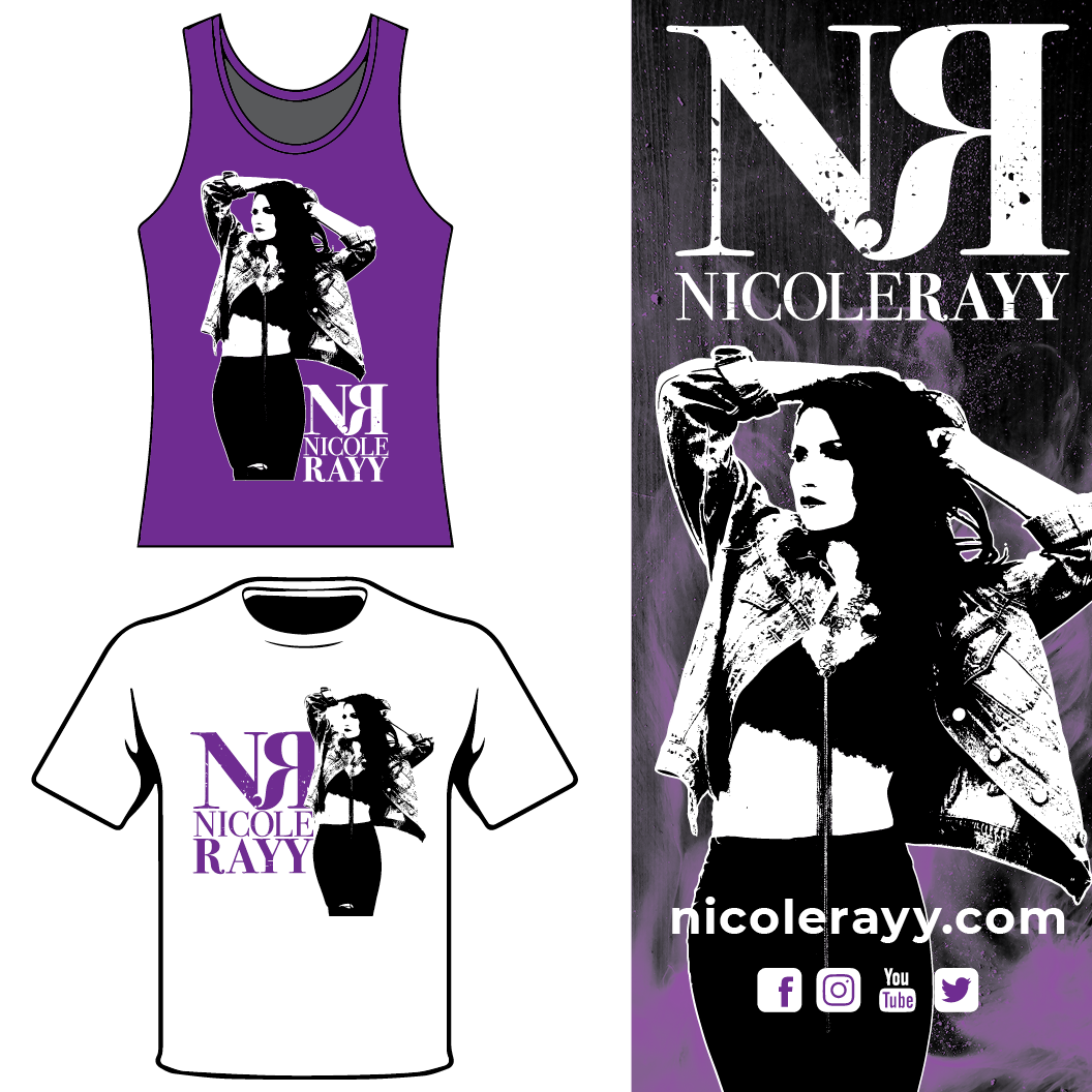 Nicole Rayy Shirts & Banner Stand